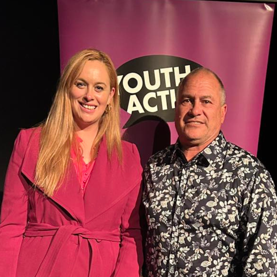 Natasha Schuyt and Steve Matini at the Youth Action Awards