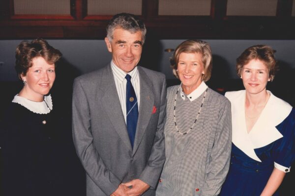 Anna, Sir David, Susie and Sandy as Sir David was awarded Father of the Year